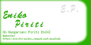 eniko piriti business card